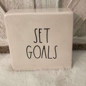Rae Dunn Crush Them/Set Goals Paperweight